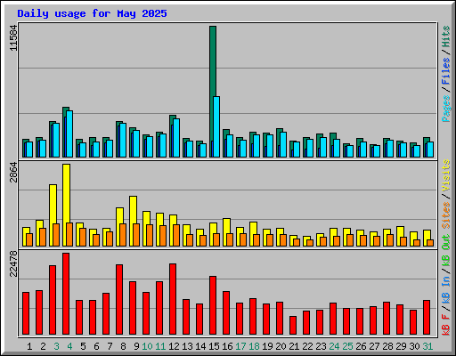 Daily usage for May 2025